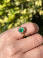 1.05 Carat Oval Halo Diamond Ring | 14K White Gold | Classic Charm - Image 7