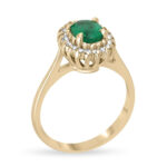 1.05 Carat Oval Halo Diamond Ring | 14K White Gold | Classic Charm