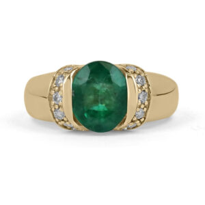 1.05 Carat Emerald Toi Et Moi Diamond Ring | 14K White Gold