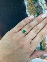 1.2 Carat Emerald Diamond Ring | 18K White Gold | Graceful Brilliance - Image 3