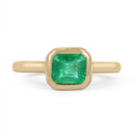 1.2 Carat Emerald Diamond Ring | 18K White Gold | Graceful Brilliance - Image 6