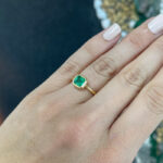 1.2 Carat Emerald Diamond Ring | 18K White Gold | Graceful Brilliance
