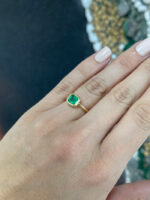 1.2 Carat Emerald Diamond Ring | 18K White Gold | Graceful Brilliance