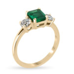 1.34 Carat Emerald Diamond Ring | 14K White Gold | Elegant Sparkle - Image 2