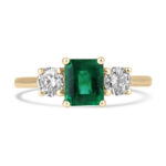 1.34 Carat Emerald Diamond Ring | 14K White Gold | Elegant Sparkle - Image 3