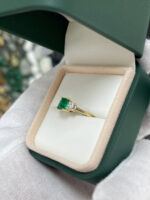 1.34 Carat Emerald Diamond Ring | 14K White Gold | Elegant Sparkle - Image 4