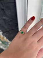 1.34 Carat Emerald Diamond Ring | 14K White Gold | Elegant Sparkle - Image 6