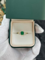 1.34 Carat Emerald Diamond Ring | 14K White Gold | Elegant Sparkle