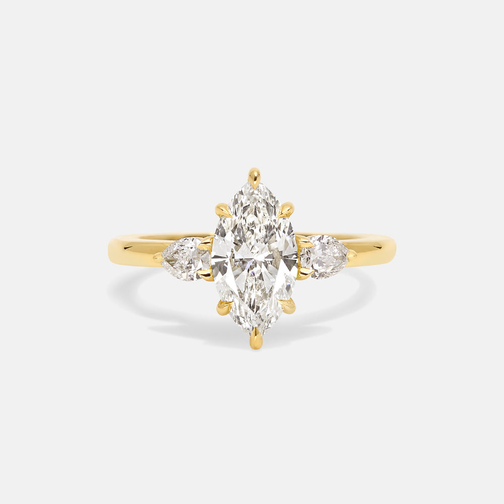1-35ct-marquise-amira-8-850-00-front-view-primary.jpg 1.35 Carat Marquise Statement | Brilliant White | 14K White Gold | Classic Charm - Image 1