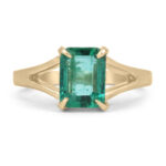 1.36 Carat Emerald Statement | 14K White Gold | Pure Sophistication