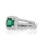 1.6 Carat Emerald-cut Statement | 14K White Gold | Elegant Sparkle | Signature - Image 2