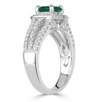 1.6 Carat Emerald-cut Statement | 14K White Gold | Elegant Sparkle | Signature - Image 3