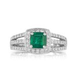1.6 Carat Emerald-cut Statement | 14K White Gold | Elegant Sparkle | Signature