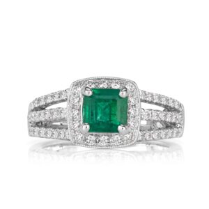1.6 Carat Emerald-cut Statement | 14K White Gold | Elegant Sparkle | Signature