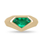 1.61 Carat Emerald Statement | 18K White Gold | Graceful Brilliance - Image 4