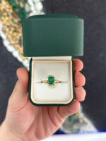 1.69 Carat Emerald Statement | 14K White Gold | Refined Light - Image 3