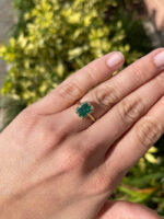 1.69 Carat Emerald Statement | 14K White Gold | Refined Light - Image 5