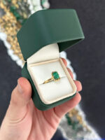 1.69 Carat Emerald Statement | 14K White Gold | Refined Light - Image 6