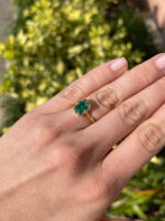 1.69 Carat Emerald Statement | 14K White Gold | Refined Light - Image 7