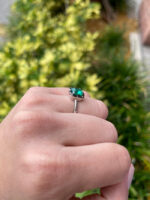 1.76 Carat Emerald Statement | 18K White Gold | Elegant Sparkle - Image 3