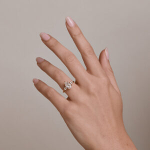 1.82 Carat Pear Statement | Brilliant White | 14K White Gold | Refined Light