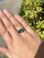 1.85 Carat Emerald Statement | 14K White Gold | Elegant Sparkle - Image 3