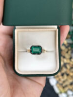 1.85 Carat Emerald Statement | 14K White Gold | Elegant Sparkle