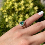 1.86 Carat Emerald Statement | 14K White Gold | Graceful Brilliance