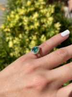 1.86 Carat Emerald Statement | 14K White Gold | Graceful Brilliance