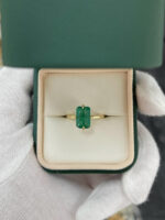 1.9 Carat Emerald Statement | 14K White Gold | Classic Charm | Heirloom - Image 2