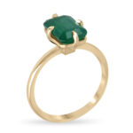 1.9 Carat Emerald Statement | 14K White Gold | Classic Charm | Heirloom - Image 3