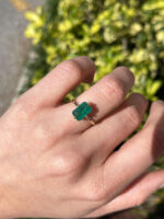1.9 Carat Emerald Statement | 14K White Gold | Classic Charm | Heirloom - Image 6