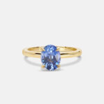 1.93 Carat Oval Statement | Royal Blue Sapphire | 14K White Gold | Elegant Sparkle - Image 3
