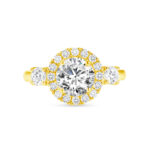 1 Carat Round Brilliant Diamond Ring | Brilliant White | 18K Yellow Gold
