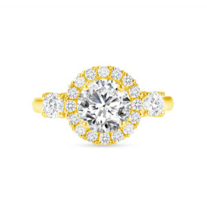 1 Carat Round Brilliant Diamond Ring | Brilliant White | 18K Yellow Gold