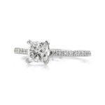 1 Carat Princess Diamond Ring | Brilliant White | 14K White Gold | Refined Light | Signature - Image 2