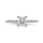 1 Carat Princess Diamond Ring | Brilliant White | 14K White Gold | Refined Light | Signature