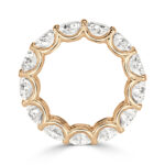 10.4 Carat Oval Band | Brilliant White | 18K Rose Gold | Collector’s Grade Grandeur - Image 3