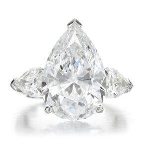 10.5 Carat Pear Statement | Brilliant White / D color | SI | 14K White Gold