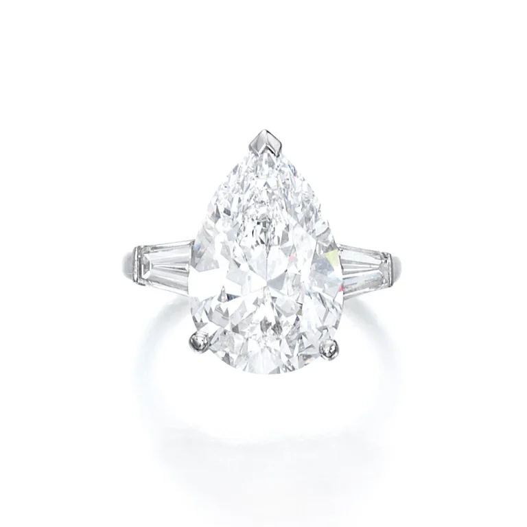 10.5 Carat Pear Statement | Brilliant White / J color | SI | 14K White Gold