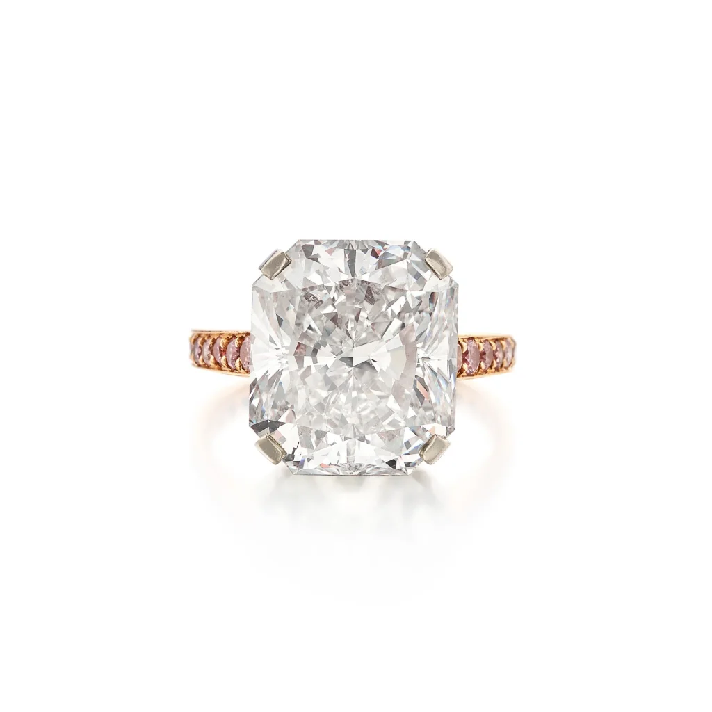 10 Carat Cushion Statement | Brilliant White / D color | FL/IF | 14K White Gold