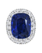 10 Carat Cushion Statement | Royal Blue Sapphire | 14K White Gold | High Jewellery Supremacy