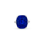10 Carat Cushion Statement | Royal Blue Sapphire | 14K White Gold | Grand Palais Radiance - Image 3