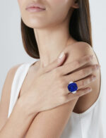 10 Carat Cushion Statement | Royal Blue Sapphire | 14K White Gold | Unparalleled Brilliance - Image 2