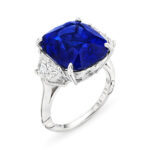 10 Carat Cushion Statement | Royal Blue Sapphire | 14K White Gold | Unparalleled Brilliance