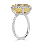 10 Carat Cushion Statement | Fancy Yellow | 14K White Gold | Sunlit Royal Radiance - Image 3