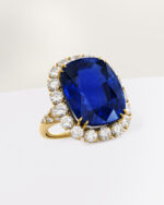 10 Carat Cushion Statement | Royal Blue Sapphire | 14K White Gold | Grand Palais Radiance - Image 2