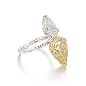 10 Carat Pear Statement | Fancy Yellow | 14K White Gold | Sunlit Royal Radiance | Signature