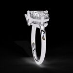 10 Carat Emerald-cut Toi Et Moi Diamond Ring | VVS | 14K White Gold - Image 4