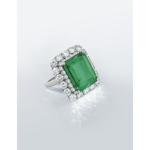 10 Carat Emerald-cut Statement | 14K White Gold | Grand Palais Radiance
